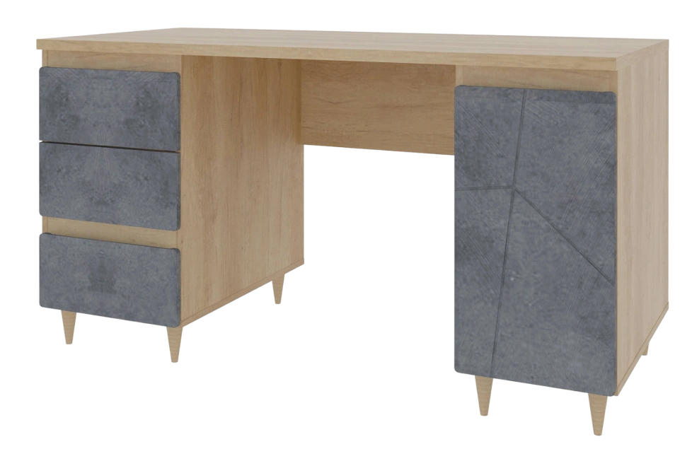 Стол Киото Дуб небраска/Бетон тёмный