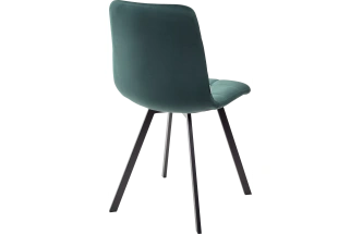 Стул Chilli Square, мягкий, Bluvel-78 Green, велюр, черный каркас