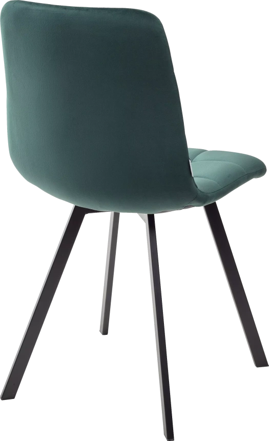 Стул Chilli Square, мягкий, Bluvel-78 Green, велюр, черный каркас
