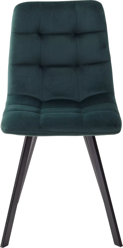 Стул Chilli Square, мягкий, Bluvel-78 Green, велюр, черный каркас