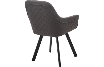 Стул Jet, поворотный, мягкий, B28 темно-серый, велюр, черный каркас