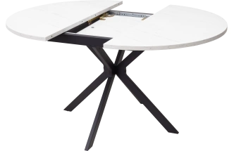 Кухонный стол раздвижной Вега D110, Мрамор Леванто, черный каркас