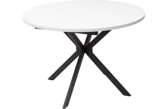 Кухонный стол раздвижной Вега D110, Мрамор Леванто, черный каркас