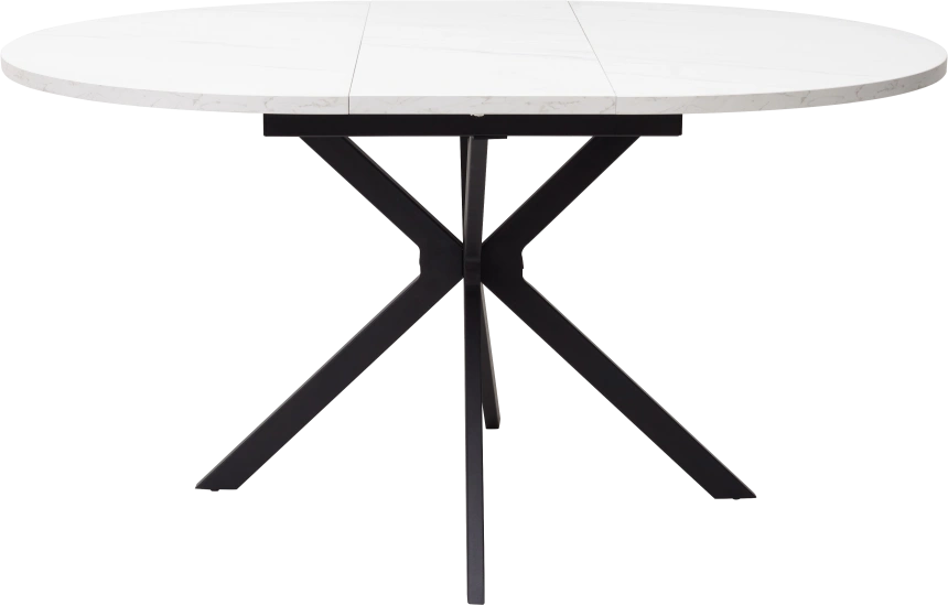 Кухонный стол раздвижной Вега D110, Мрамор Леванто, черный каркас