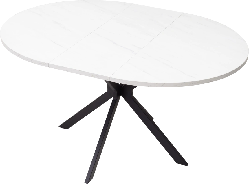 Кухонный стол раздвижной Вега D110, Мрамор Леванто, черный каркас