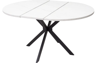 Кухонный стол раздвижной Вега D110, Мрамор Леванто, черный каркас