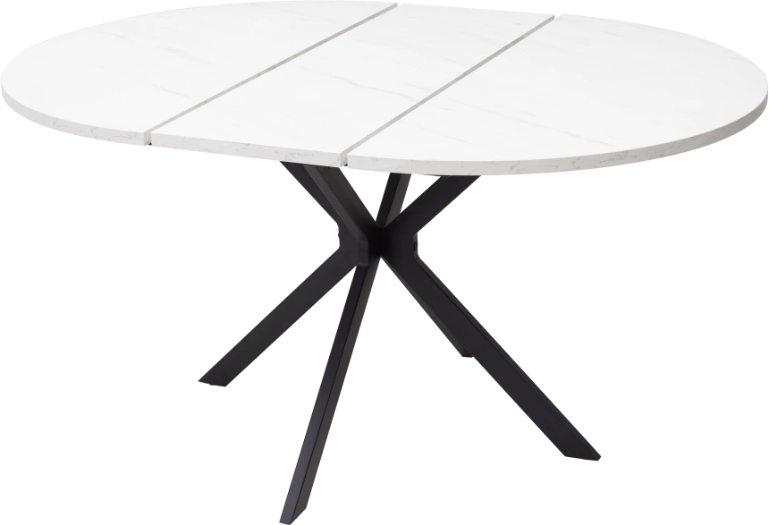 Кухонный стол раздвижной Вега D110, Мрамор Леванто, черный каркас