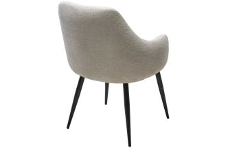 Стул Stamen, мягкий, Davis Retro Bliss 02 светло-бежевый, ткань, черный каркас