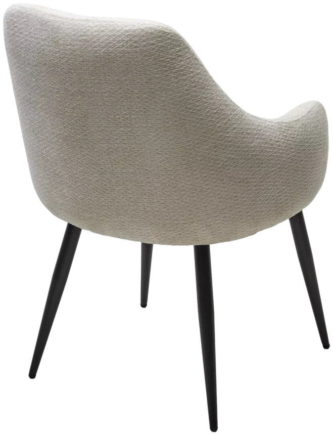 Стул Stamen, мягкий, Davis Retro Bliss 02 светло-бежевый, ткань, черный каркас