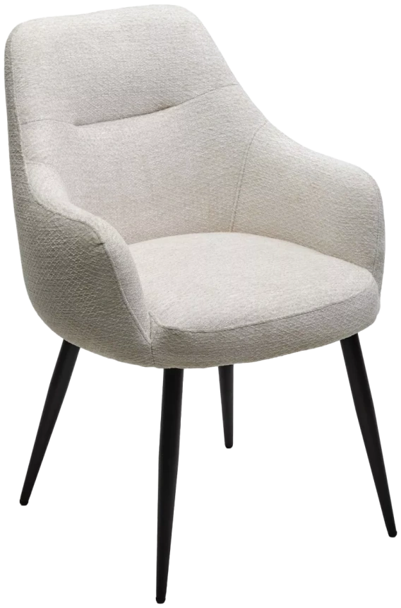 Стул Stamen, мягкий, Davis Retro Bliss 02 светло-бежевый, ткань, черный каркас