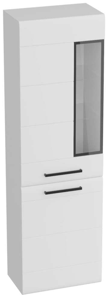 Шкаф-витрина Кёльн 1960, с полками, белый аляска / белый глянец