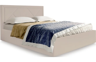 Кровать Сиеста 180, двуспальная, мягкая, альба бежевый