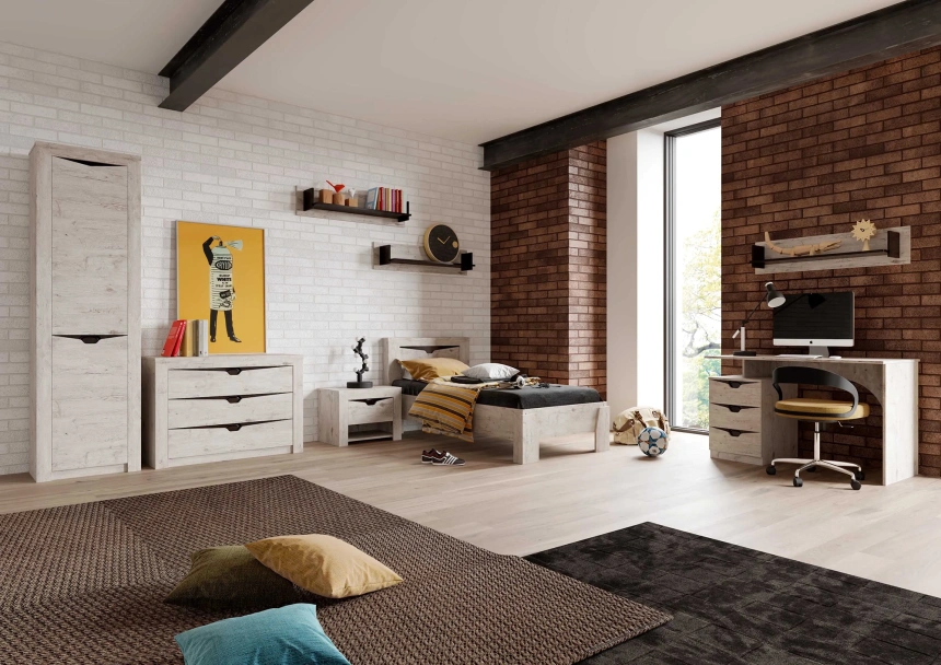 Гарнитур для молодёжной комнаты Соренто, композиция 2, дуб бонифаций