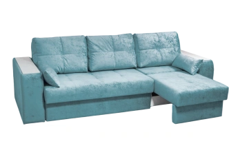 Диван прямой Остин 2, Siesta deep ocean, декор Рамух белый