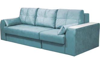 Диван прямой Остин 2, Siesta deep ocean, декор Рамух белый