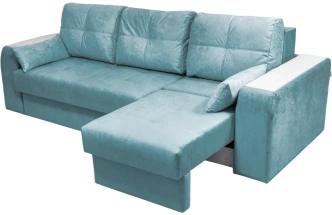 Диван прямой Остин 2, Siesta deep ocean, декор Рамух белый