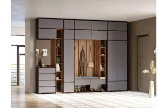 Шкаф навесной Роут 1, венге / графит софт