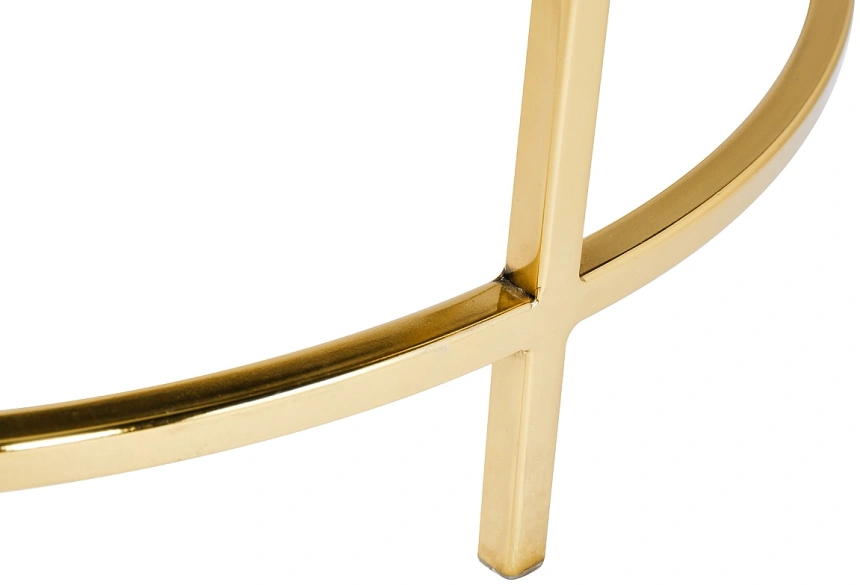 Журнальный стол 79MAL-7067, 45x45x60, мрамор, белый / золото