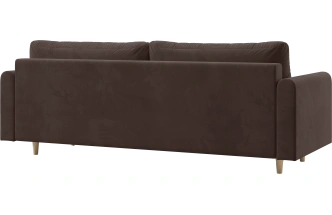 Диван прямой Барро, модель 056, Velutto 23 (коричневый)