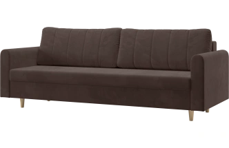Диван прямой Барро, модель 056, Velutto 23 (коричневый)