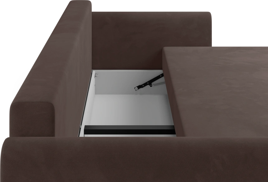 Диван прямой Барро, модель 056, Velutto 23 (коричневый)