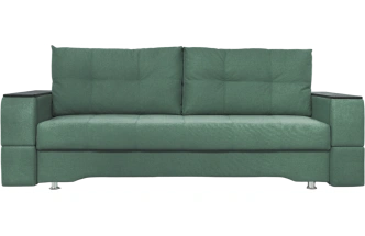Диван прямой Атлант 2, ткань Tesla green, декор Венге