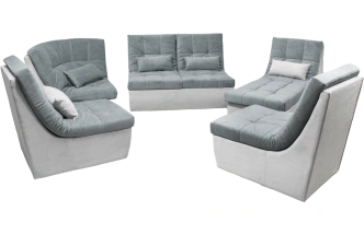 Диван угловой София 2 удлиненный, MONAKO-A 06, MONAKO-A 14, с задней тканью