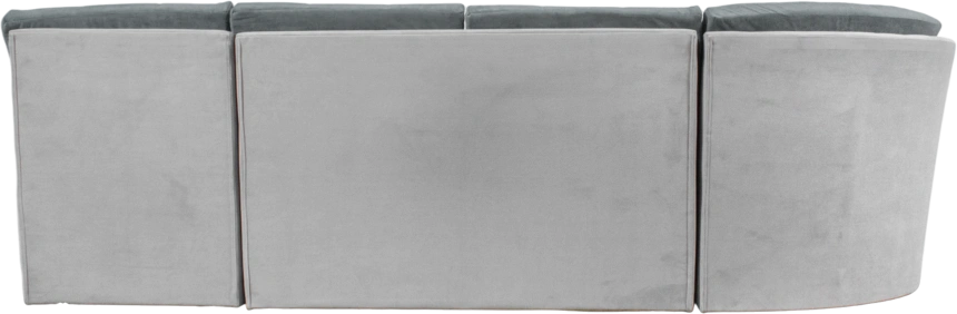 Диван угловой София 2 удлиненный, MONAKO-A 06, MONAKO-A 14, с задней тканью