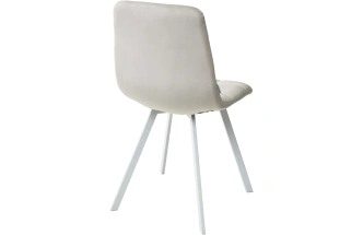 Стул Chilli Square, мягкий, G108-06 серебристо-серый, велюр, белый каркас