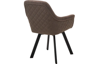 Стул Jet, поворотный, мягкий, B5 капучино, велюр, черный каркас