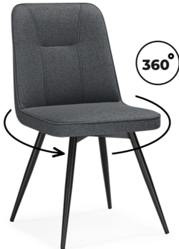 Стул, Texas 3, поворотный, темно-серый / черный