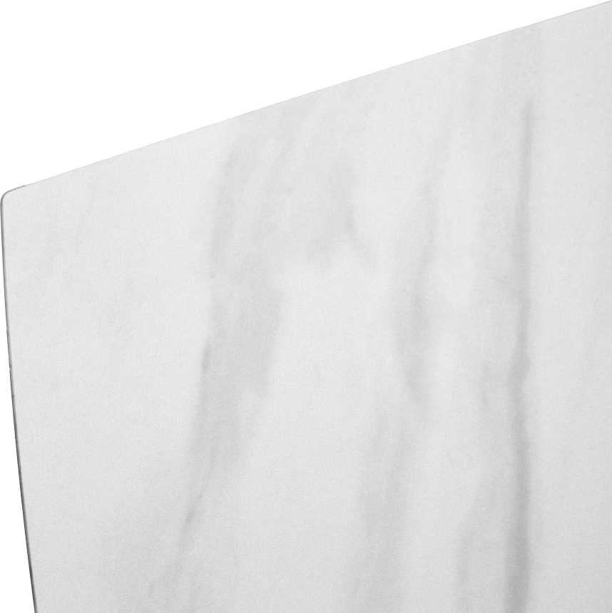 Кухонный стол раздвижной Foggia 140, KL-99 Белый мрамор матовый, итальянская керамика, черный каркас