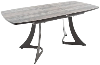 Кухонный стол Милан, ПМ пластик, дерево темное, каркас черный