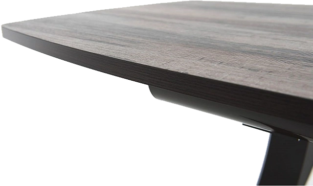 Кухонный стол Милан, ПМ пластик, дерево темное, каркас черный