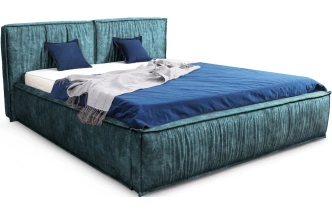 Кровать Чикаго 140, полутораспальная, мягкая, аликанте изумруд
