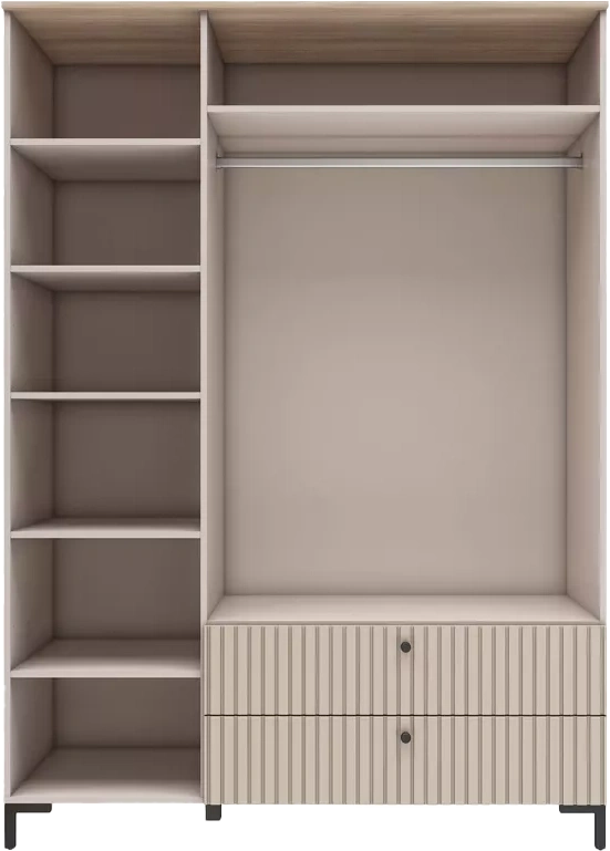 Шкаф 3-х дверный Тоскана, распашной, Кашемир серый