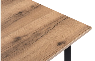 Кухонный стол Тринити Лофт, 120x80, ЛДСП, дуб делано темный, каркас черный матовый