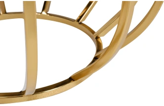 Журнальный стол 79MAL-7072, 47x47x60, мрамор, белый / золото