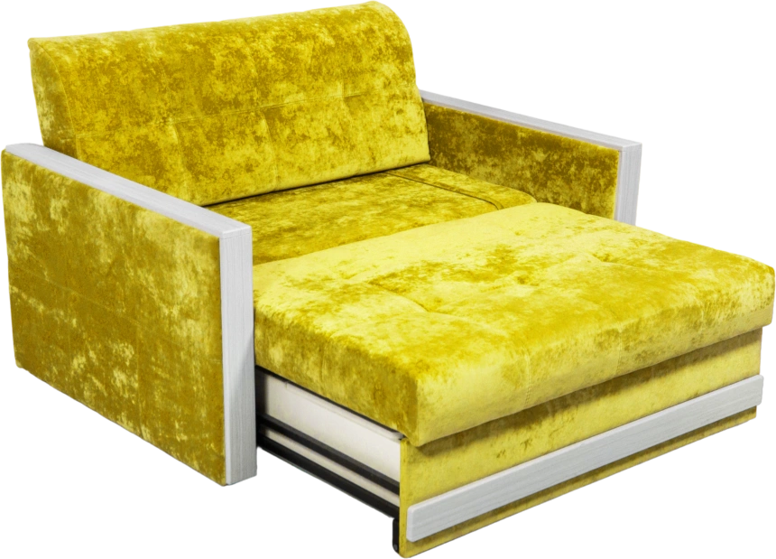 Диван прямой малый Адель 2, ткань Спарк Елов, декор Рамух белый