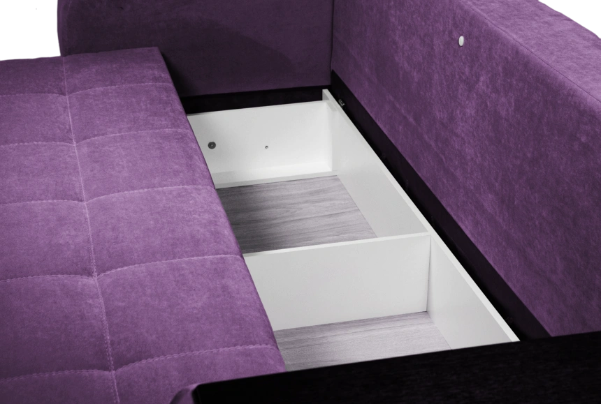 Диван прямой Бали 4, Tenerife italian plum, декор Венге