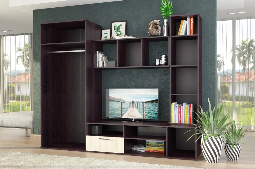 Стенка Мелани, Дуб феррара / Ясень шимо светлый