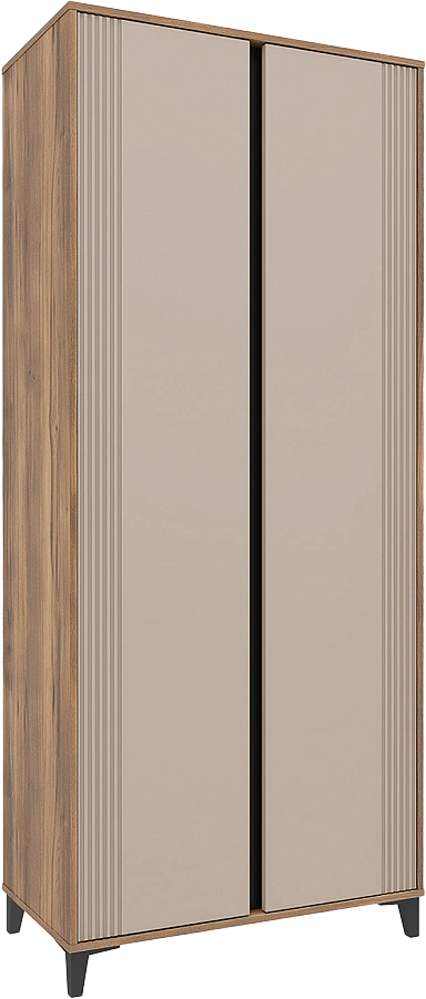Шкаф в спальню Богемия, двухдверный, распашной, Дуб барокко / Бежевый