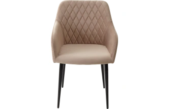 Стул Brandy-X, мягкий, Бежевый #5, велюр, черный каркас