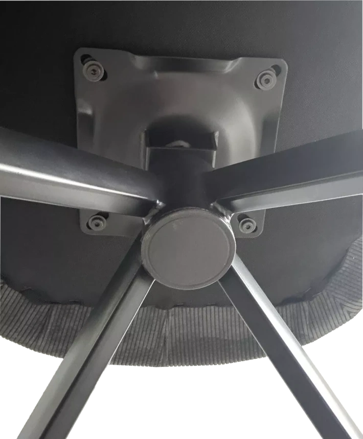 Стул Tornado, мягкий, поворотный, серый Brego-07 ткань, темно-серый Modern-454 велюр, черный каркас