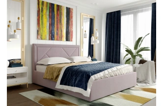 Кровать Сиеста 160, двуспальная, мягкая, альба темно-серый