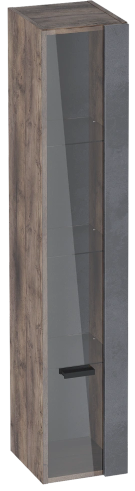 Шкаф навесной Глазго, с полками, металл бруклин / таксония