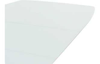 Кухонный стол Нотр Дам, белый, ПМ стекло Opti, каркас белый 