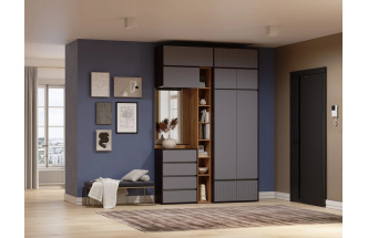 Шкаф навесной Роут 2, венге / графит софт