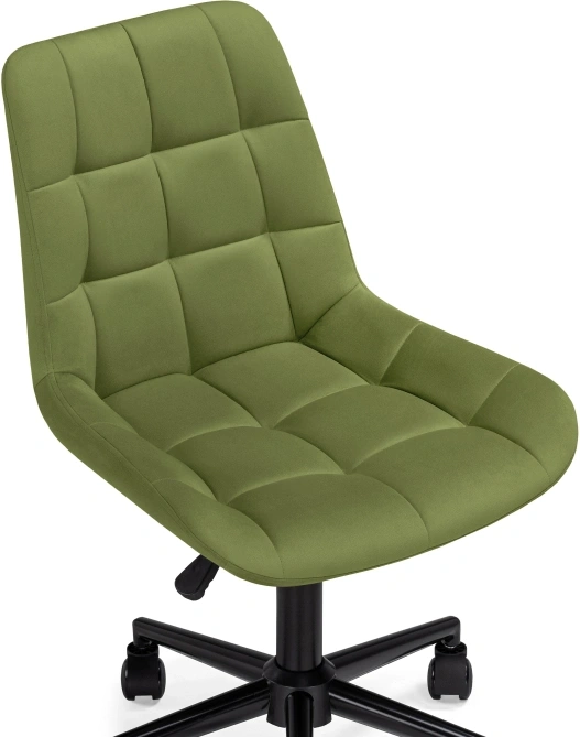 Офисный стул Честер, на колесиках, светло-зеленый / черный