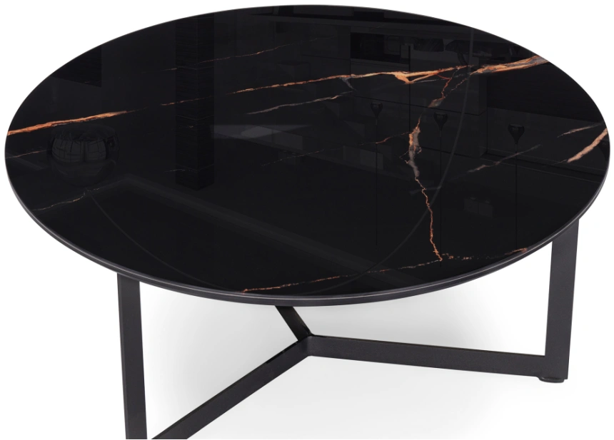 Журнальный стол Роб D-700, стекло, обсидиан / черный